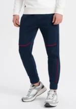 Pantalon de survêtement pour homme avec coutures contrastées - gris V2 – Image 3