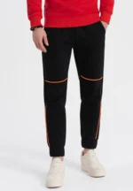 Pantalon de survêtement pour homme avec coutures contrastées - gris V2 – Image 13