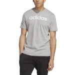 Adidas M Lin Sj T T-shirt à manches courtes gris pour hommes pour la mode – Image 4