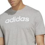 Adidas M Lin Sj T T-shirt à manches courtes gris pour hommes pour la mode – Image 2
