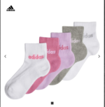 Chaussettes en coton pour enfants adidas LIN ANK 5P K – Image 2