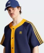 T-shirt Adidas Originals Adicolor Plus Jersey's Clothing bleu foncé équipage verte – Image 6