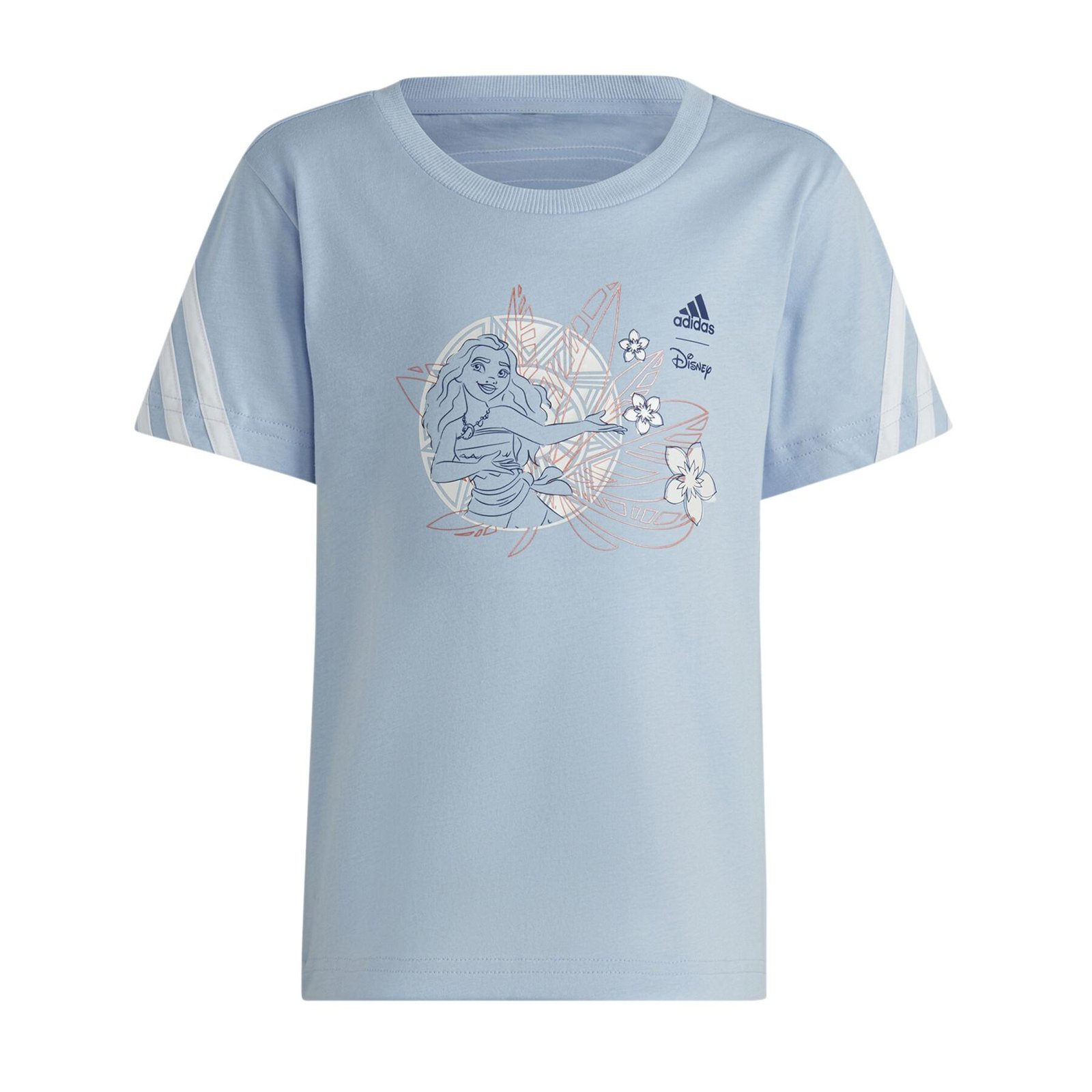 adidas_hr9497_2_apparel_photography_front_center_view_white T-shirt fille adidas Disney Moana – Image 1