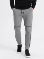Pantalon de survêtement pour homme avec coutures contrastées - gris V2 – Image 11