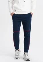 Pantalon de survêtement pour homme avec coutures contrastées - gris V2 – Image 12