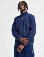 Sweat-shirt adidas Originals à demi-zip gaufré – Image 6