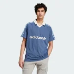 adidas  Maillot adidas à rayures fines, taille asiatique, « Bleu » IU0199 – Image 3