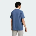 adidas  Maillot adidas à rayures fines, taille asiatique, « Bleu » IU0199 – Image 2