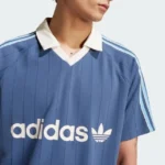 adidas  Maillot adidas à rayures fines, taille asiatique, « Bleu » IU0199 – Image 4