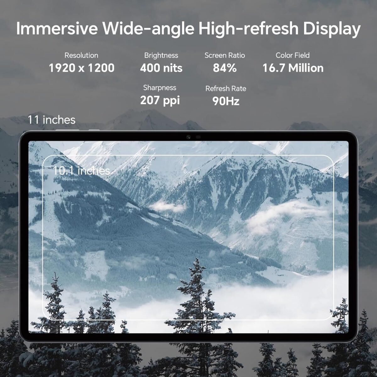 HONOR Pad X8a - Tablette 11 pouces Wi-Fi, 4 Go+128 Go, écran FullView 90 Hz, batterie 8300 mAh, 4 haut-parleurs, corps métallique, Android 14, Gris Espace – Image 7