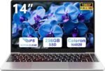 Ordinateur portable 14 pouces, Windows 11, 256 Go de ROM, Celeron N4020