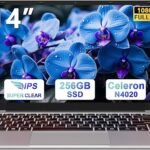Ordinateur portable 14 pouces, Windows 11, 256 Go de ROM, Celeron N4020