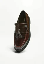 Chaussure noir MOCASSINS - Chaussons - bordeaux  À FRANGES AVEC POMPON – Image 5