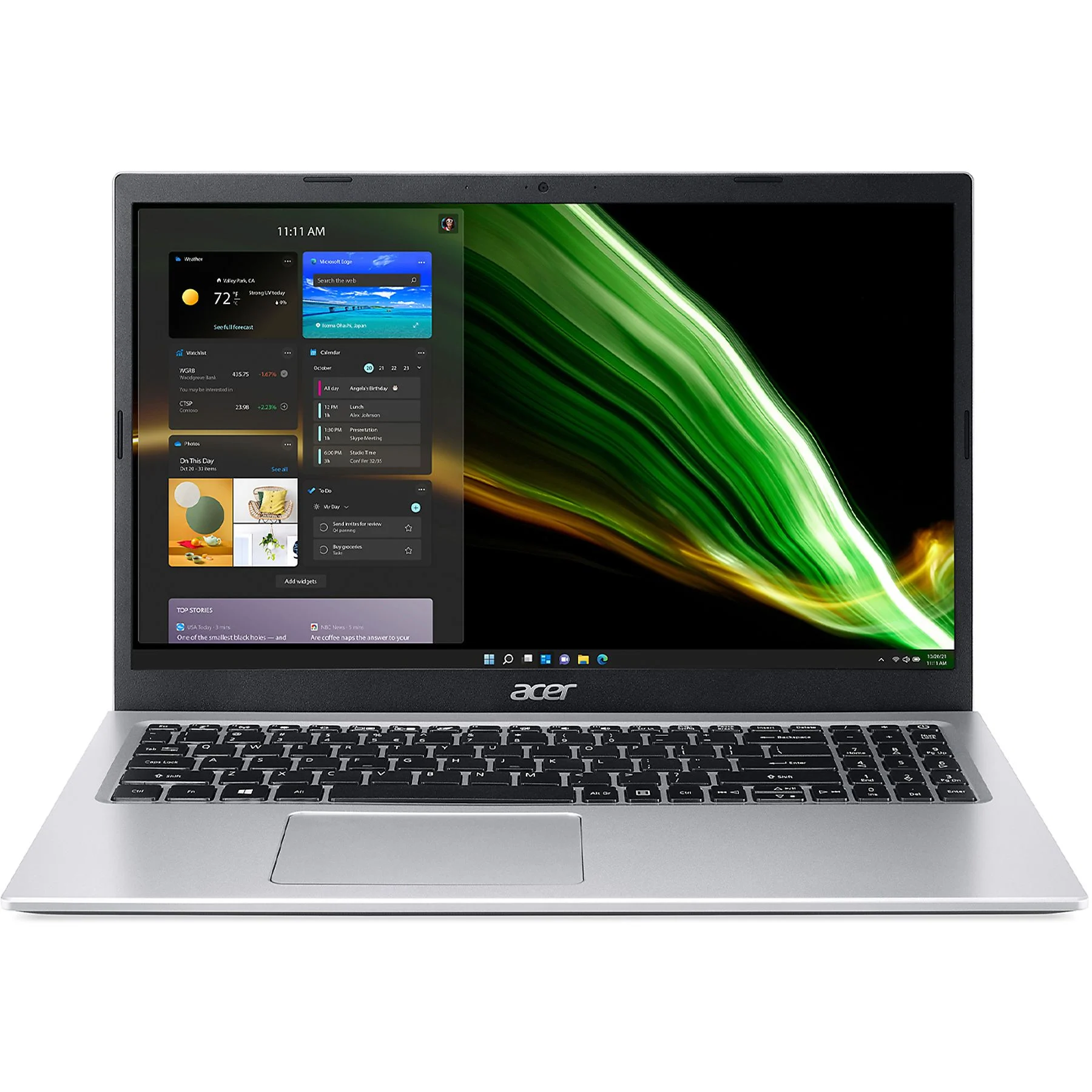 ASSET_MMS_100020443 ACER Aspire 1 A115-32-C64E, 15,6", processeur Intel® Celeron N4500, carte graphique Intel UHD, 4 Go, SSD 128 Go, argent – Image 1