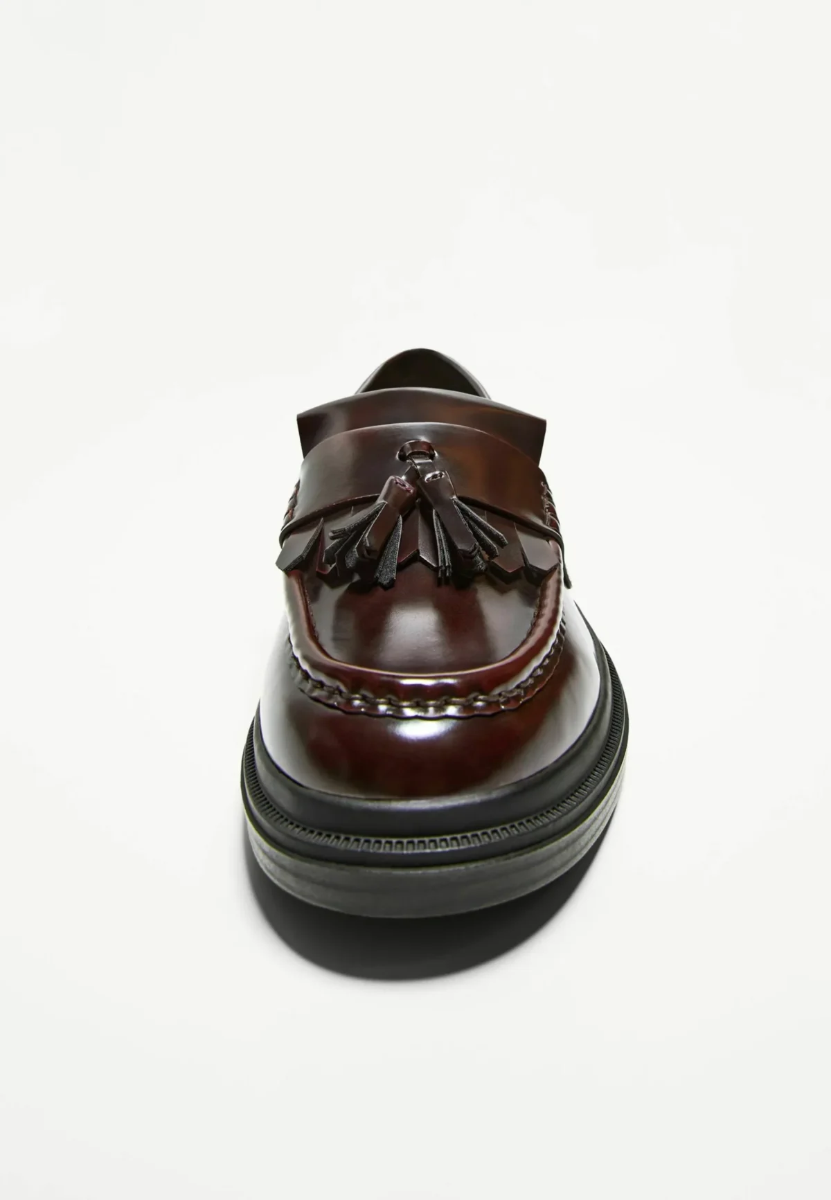 Chaussure noir MOCASSINS - Chaussons - bordeaux  À FRANGES AVEC POMPON – Image 4