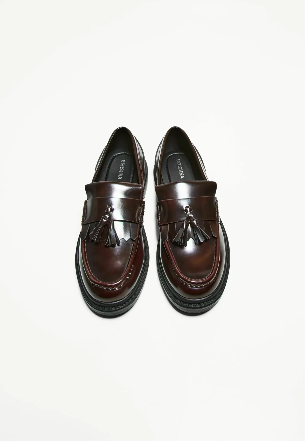 Chaussure noir MOCASSINS - Chaussons - bordeaux  À FRANGES AVEC POMPON – Image 6