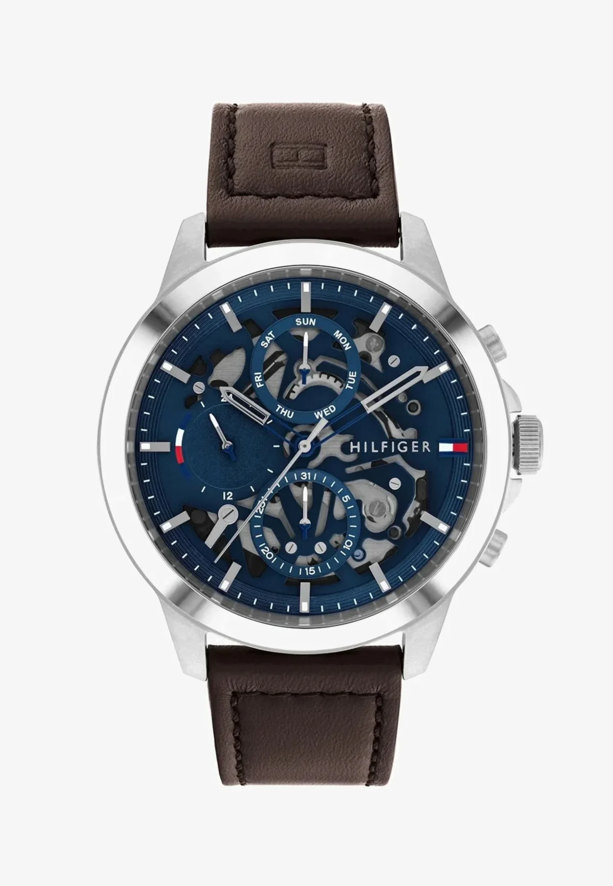 Montre original Tommy Hilfiger marron bleu version europeenne CHRONO_AUTOMATIC - Chronographe – Image 2