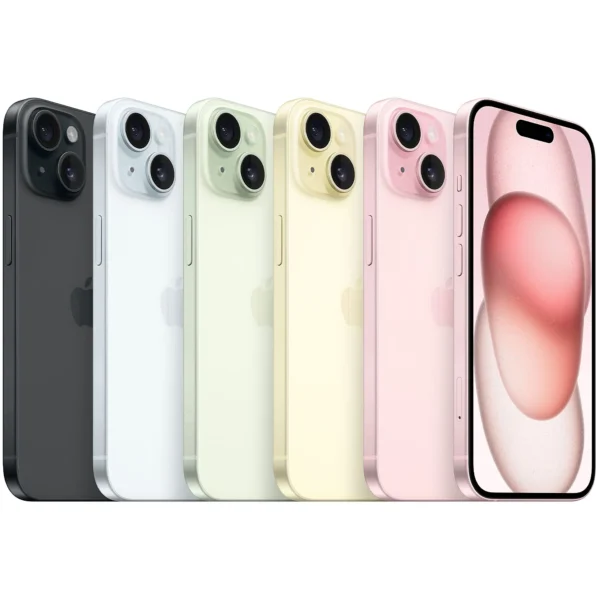 APPLE iPhone 15 128GB, bleu, noir, vert, rose, jaune