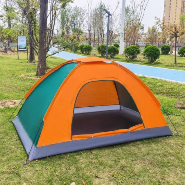 Tente de camping pliable pour 2 personnes, facile à monter, couleurs assorties, pare-soleil, imperméable, filet, sac de transport, couleur aléatoire, disponible en plusieurs tailles
