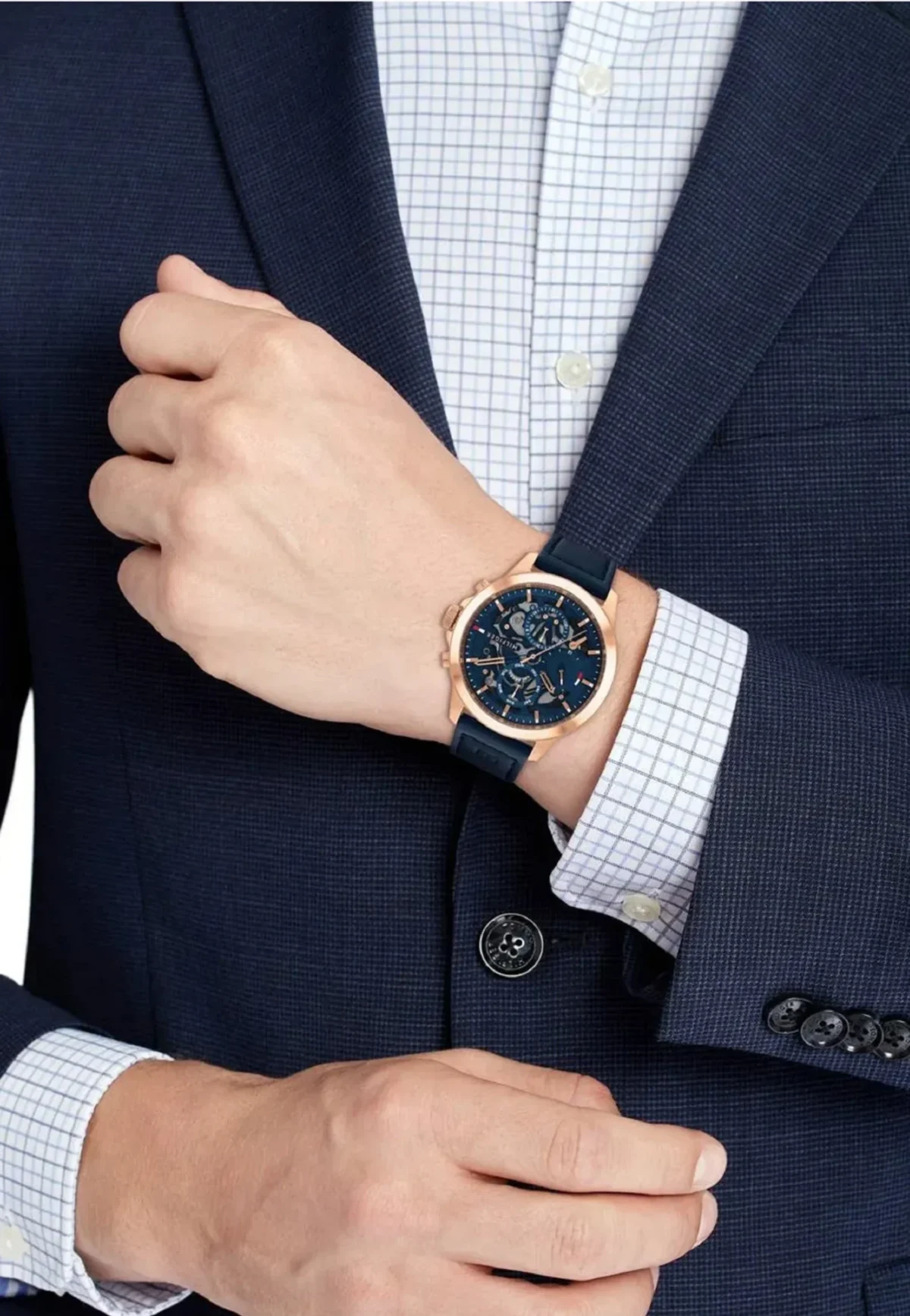 Montre original Tommy Hilfiger bleu version europeenne CHRONO_AUTOMATIC - Chronographe – Image 6