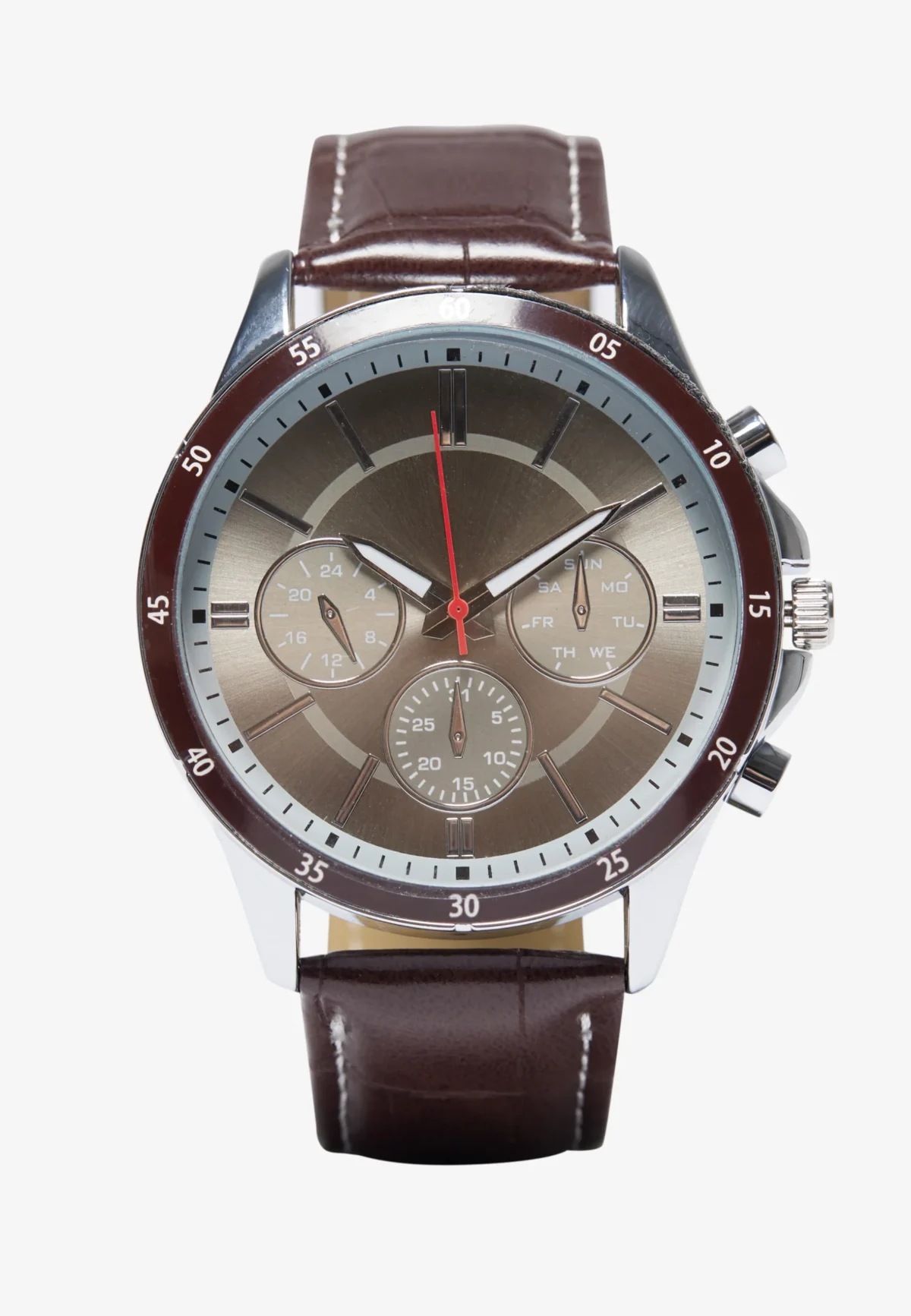 Horloge montre En vrai cuir italien homme – Image 5