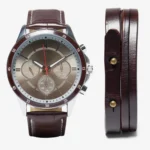Horloge montre En vrai cuir italien homme