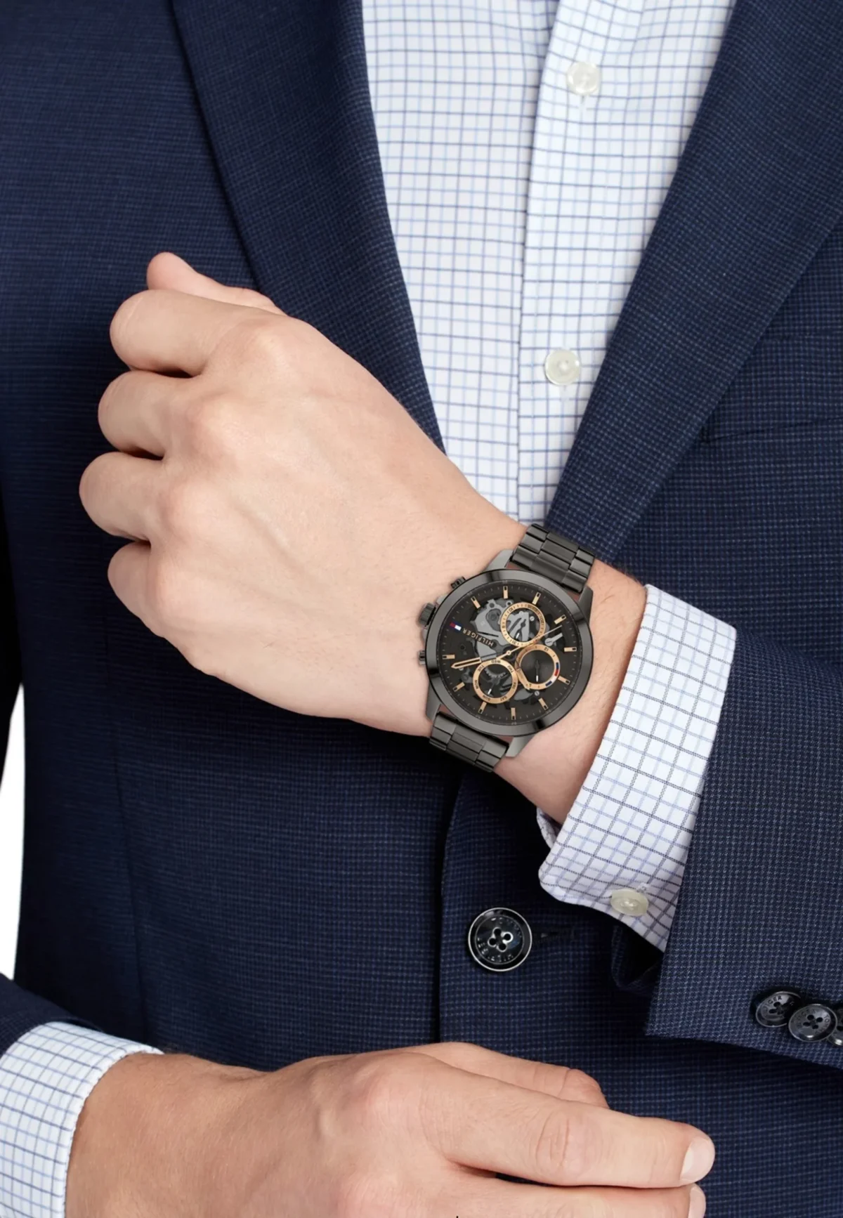 Montre original Tommy Hilfiger gris foncé version europeenne CHRONO_AUT – Image 7