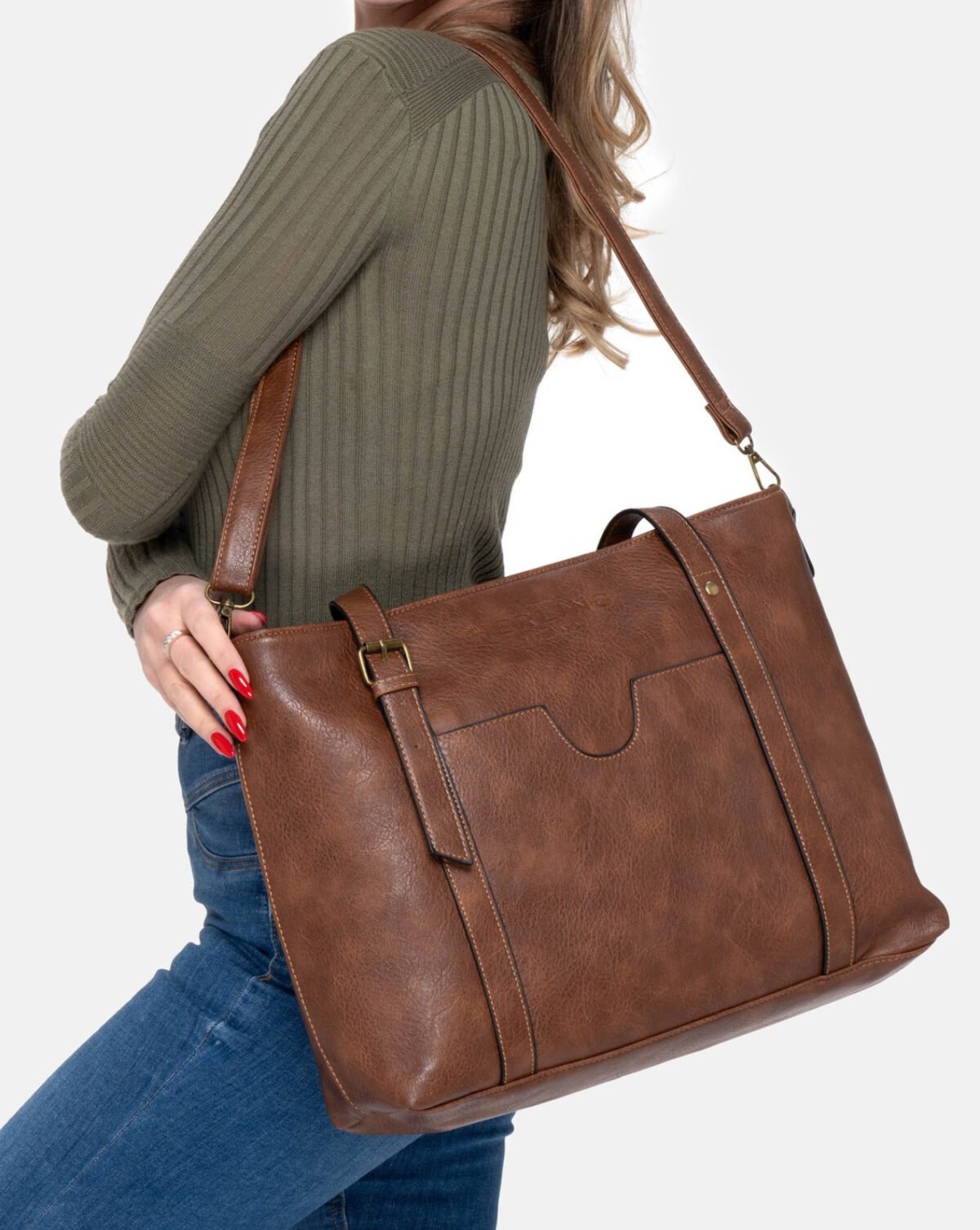 Sac à main pour femmes Bleu, gris , brun – Image 11