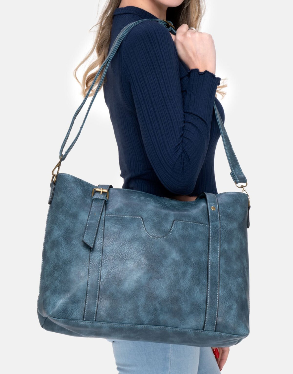 Sac à main pour femmes Bleu, gris , brun – Image 12