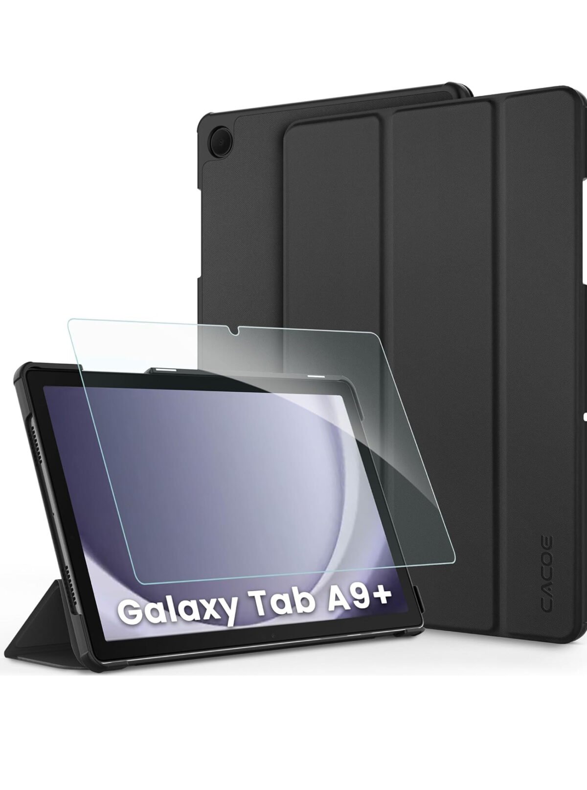 Étui en Cuir + Ecran de protection compatible  avec Samsung Galaxy Tab A9+ / A9 Plus – Image 2