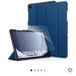 Étui en Cuir + Ecran de protection compatible  avec Samsung Galaxy Tab A9+ / A9 Plus