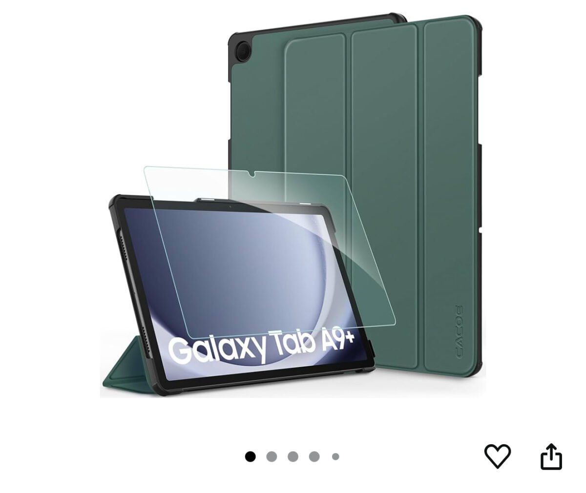 Étui en Cuir + Ecran de protection compatible  avec Samsung Galaxy Tab A9+ / A9 Plus – Image 5