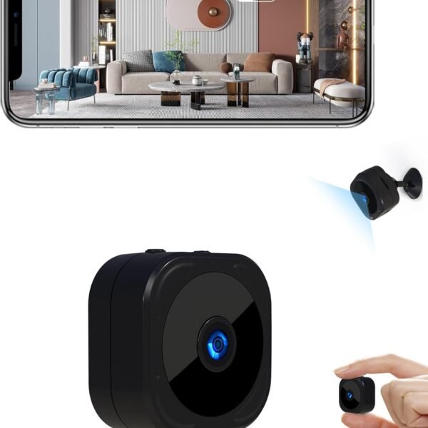 Mini caméra Wi-Fi d'intérieur AOBOCAM, caméra de surveillance 1080p, vision nocturne, détection de mouvement, télécommande avec application