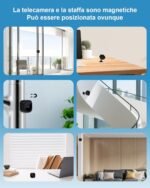 Mini caméra Wi-Fi d'intérieur AOBOCAM, caméra de surveillance 1080p, vision nocturne, détection de mouvement, télécommande avec application – Image 2